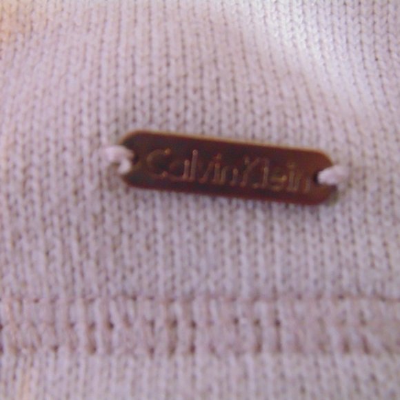 Calvin Klein Womens Full Zip Sweater Jacket Size Medium Light Pink - Picture 3 of 6